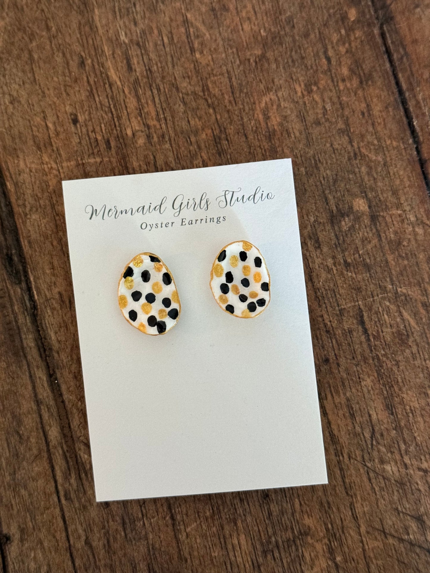 Black & Gold Polka Dots